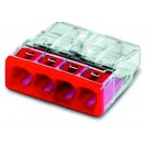 Clema de doza, 4 poli, conductor rigid, 2.5 mm, varianta compacta Wago